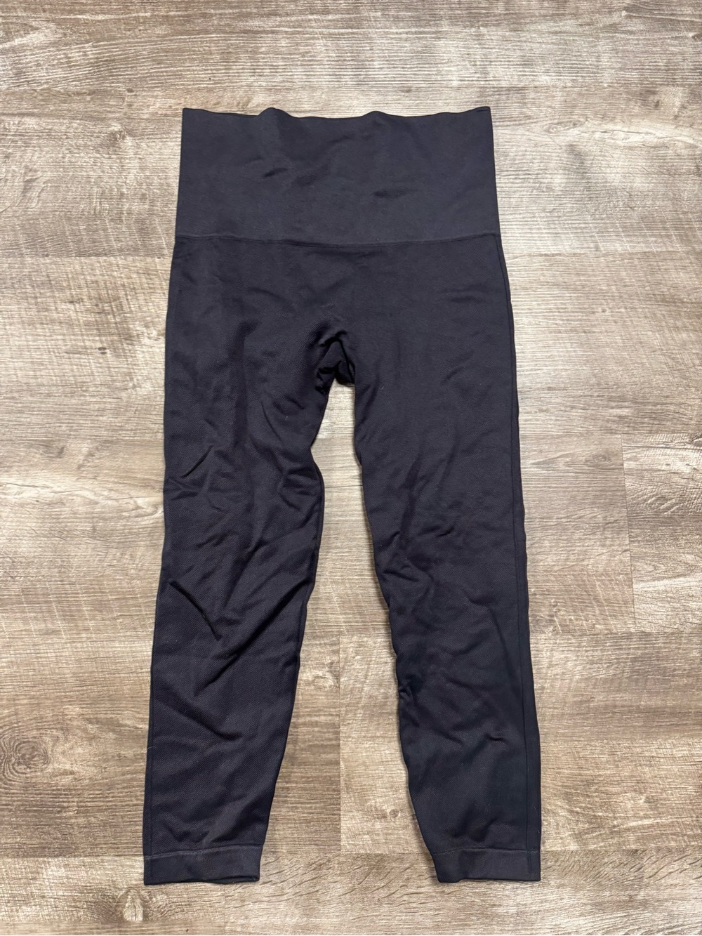 Spanx Black Crop Leggings High Waist Large